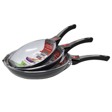 Load image into Gallery viewer, Set of 3 Ceramic Pan Non Stick Pans Novabest Induction Gas Ceramic Electric Hob