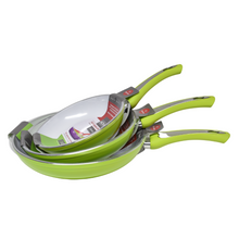 Load image into Gallery viewer, Set of 3 Ceramic Pan Non Stick Pans Novabest Induction Gas Ceramic Electric Hob