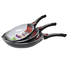 Load image into Gallery viewer, Set of 3 Ceramic Pan Non Stick Pans Novabest Induction Gas Ceramic Electric Hob
